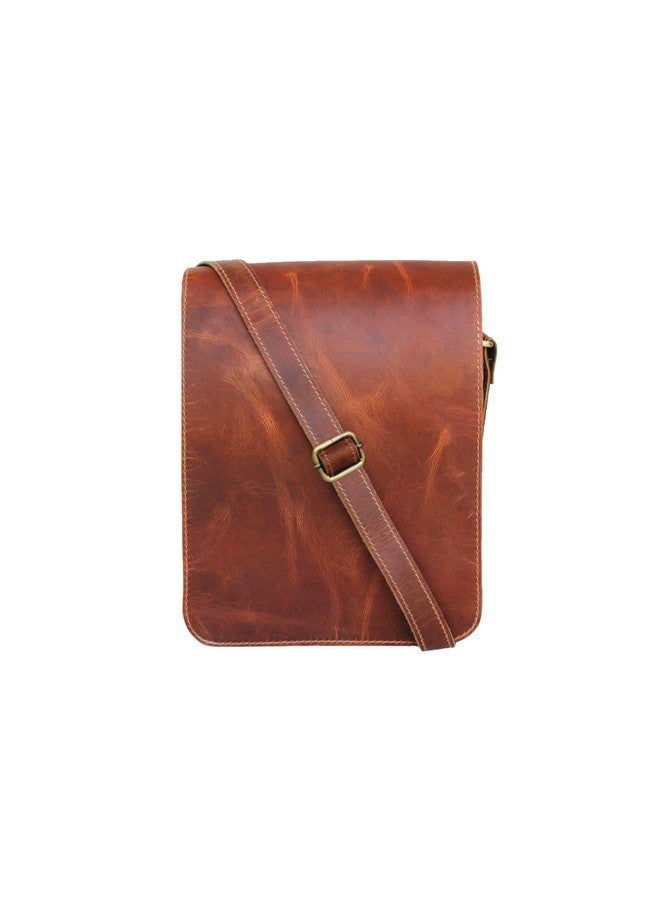 jaald Genuine Men'S Auth Real Leather Vintage Verticle Messenger Satchel Mens Ipad Bag By Jaald - Image 1