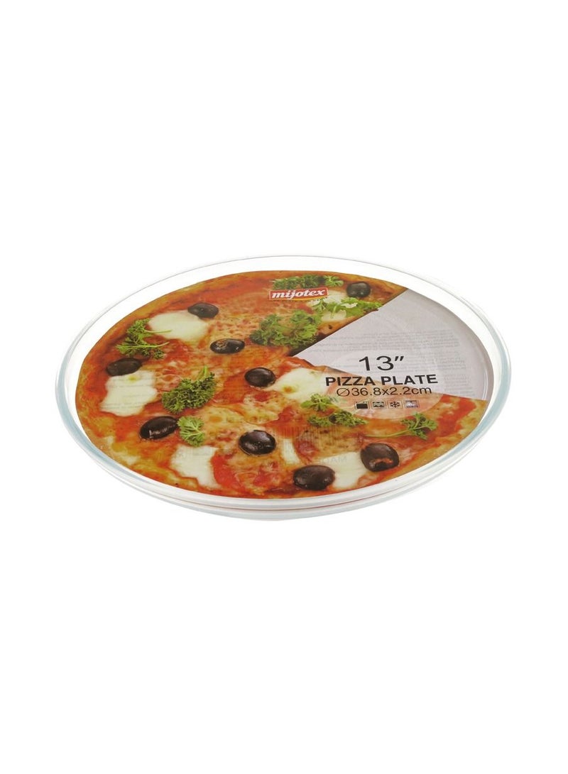 MIJOTEX Round Shape Pizza Plate Transparent 36.2X2.2 cm - Image 2