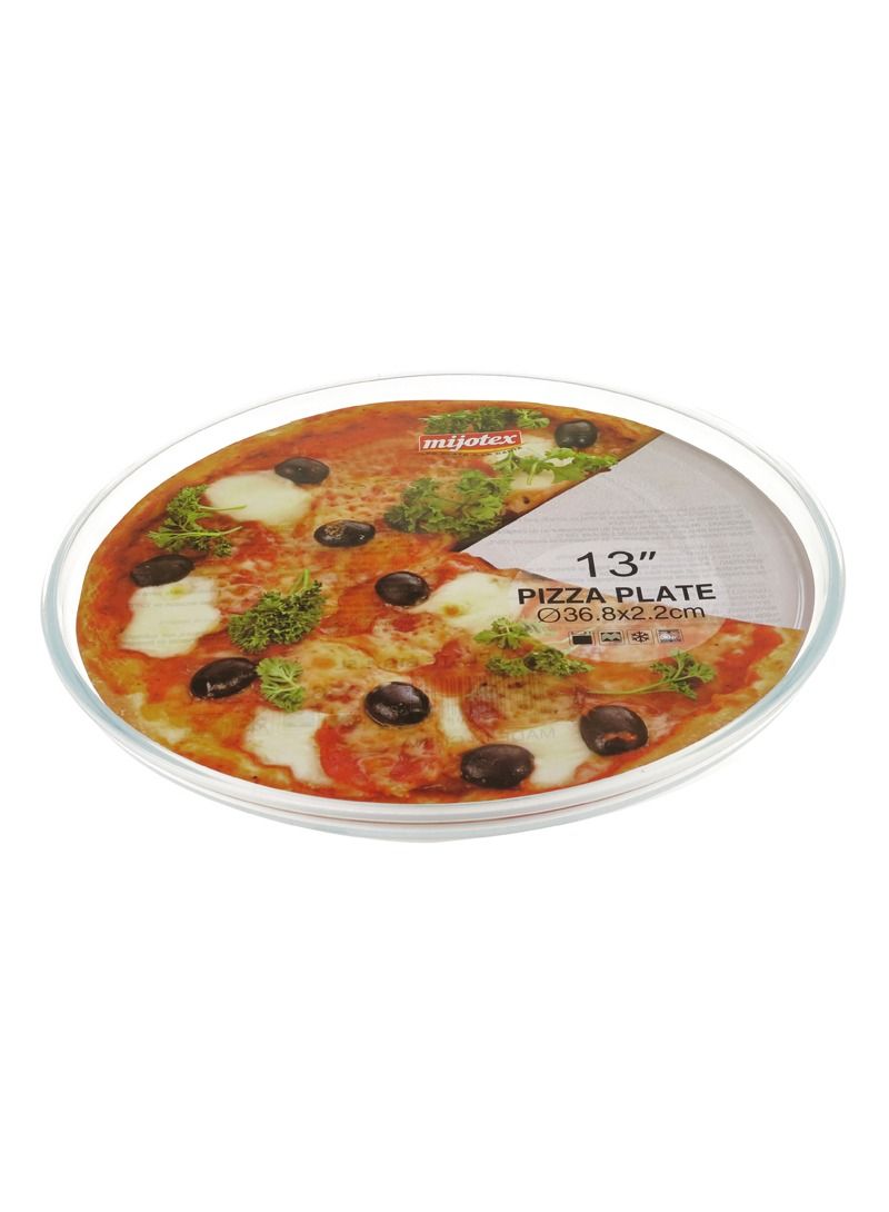 MIJOTEX Round Shape Pizza Plate Transparent 36.2X2.2 cm - Image 1