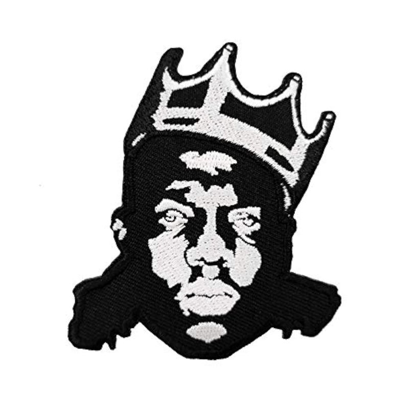 3 Black White Embroidered Iron on Patch