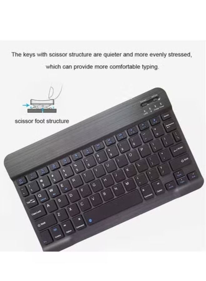 ACLIX Rechargeable Bluetooth Keyboard and Mouse Combo Ultra-Slim Portable Compact Wireless Mouse Keyboard Set for Android Windows Tablet Cell Phone iPhone iPad Pro Air Mini, iPad OS/iOS 13 and above (Black) - Image 2