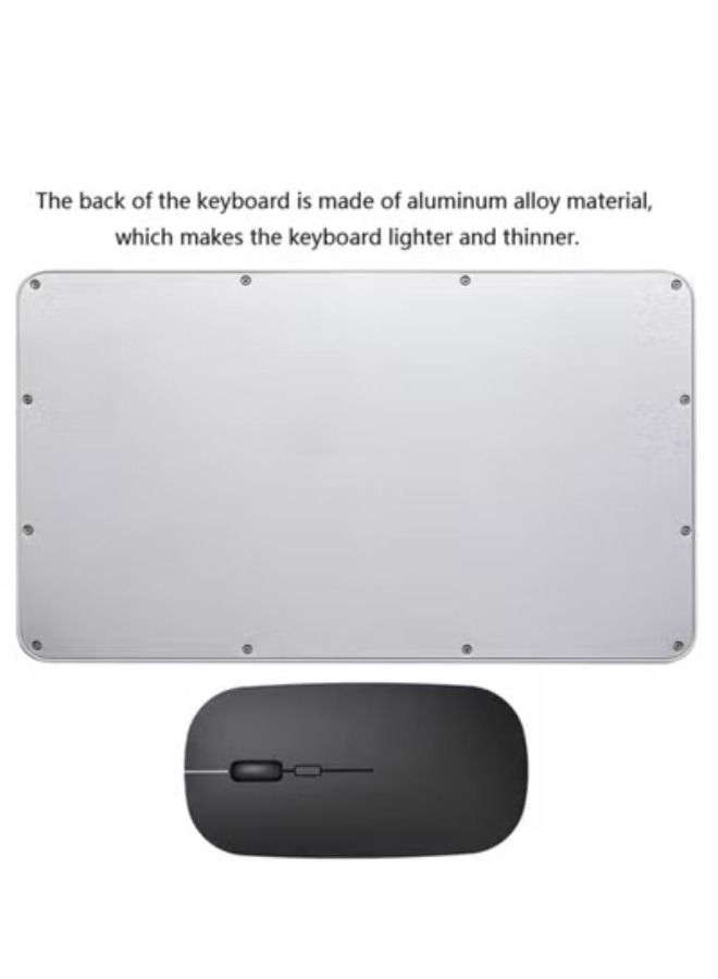 ACLIX Rechargeable Bluetooth Keyboard and Mouse Combo Ultra-Slim Portable Compact Wireless Mouse Keyboard Set for Android Windows Tablet Cell Phone iPhone iPad Pro Air Mini, iPad OS/iOS 13 and above (Black) - Image 5
