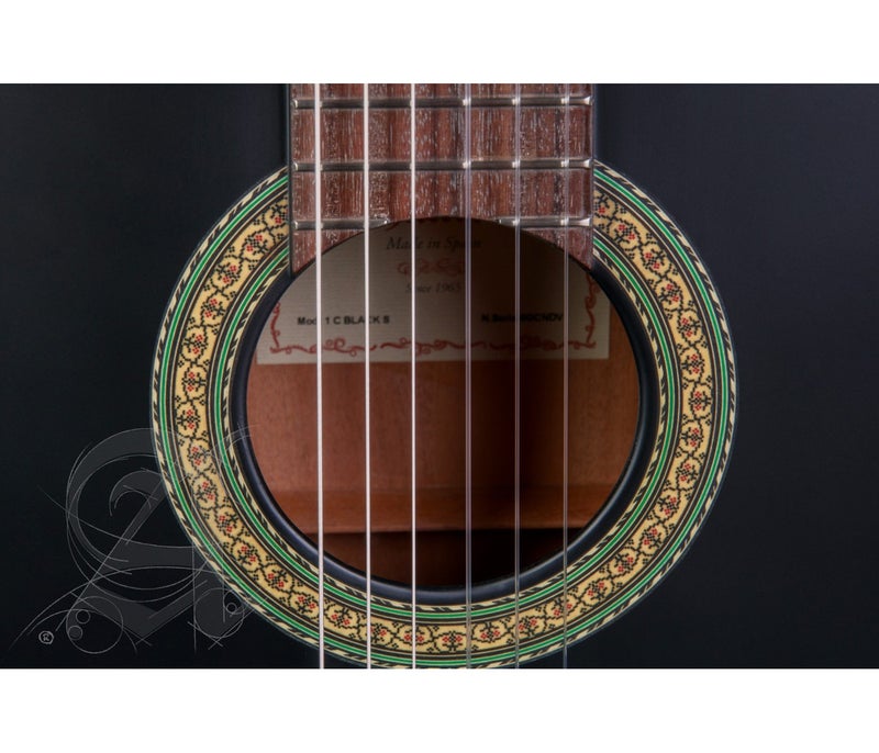 ALHAMBRA غيتار كلاسيكي ألهامبرا 7.150 1C ساتين - أسود - Image 4