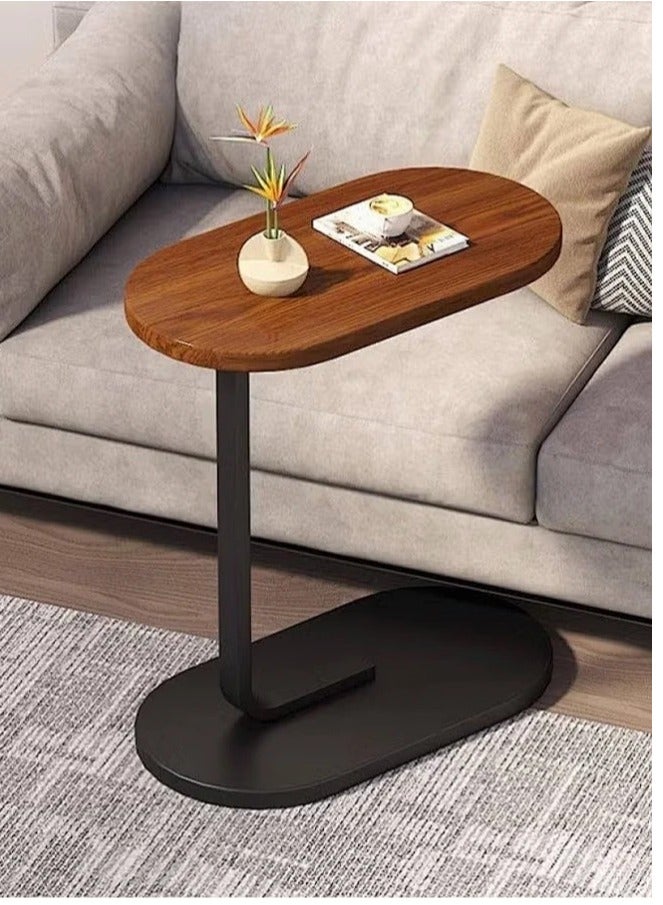 Snooe Coffee Table,Sofa Side Table,Double Layer C Shaped Square side table on wheels,coffee table for living room sofa,Suitable for study, living room, bedroom - Image 4