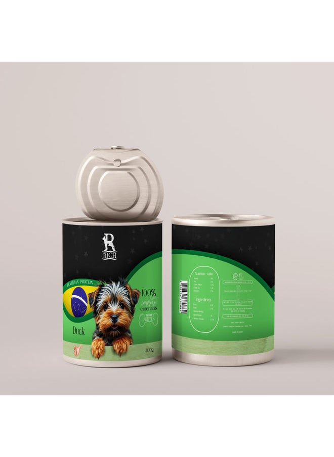 RICH - Duck Brazilian Protein Cans For Dog- 400 Grams - Image 1