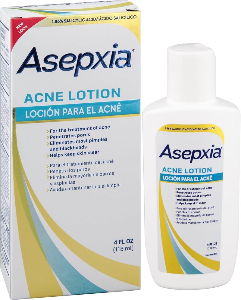 Asepxia Acne Astringent Lotion with 1.86% Salicylic Acid for Effective Treatment of Pimples and Blackheads - 4 oz - Image 1