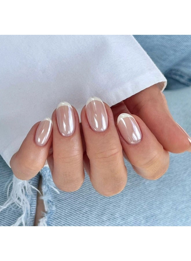 Kanza 24 قطعة أظافر لاصقة، أظافر مزيفة، مجموعة أظافر مزيفة للفتيات والنساء، ملحقات فن الأظافر، أظافر لاصقة مع ملصقات لاصقة للتطبيق السهل، مجموعة أظافر لاصقة - Image 1