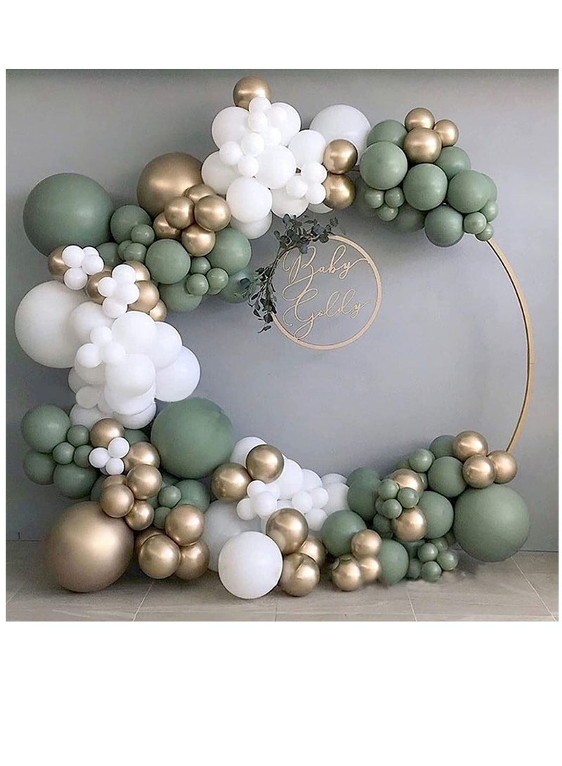 سوفام 137 قطعة من منطاد الزيتون الأخضر غارلاند كيت منطاد قوس متعدد الألوان مجموعة منطاد عيد الميلاد - Image 1