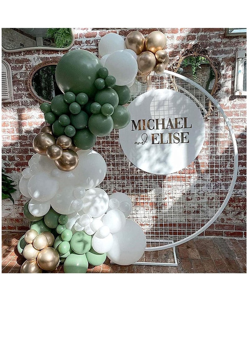 سوفام 137 قطعة من منطاد الزيتون الأخضر غارلاند كيت منطاد قوس متعدد الألوان مجموعة منطاد عيد الميلاد - Image 2