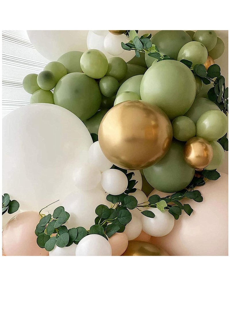 سوفام 137 قطعة من منطاد الزيتون الأخضر غارلاند كيت منطاد قوس متعدد الألوان مجموعة منطاد عيد الميلاد - Image 5