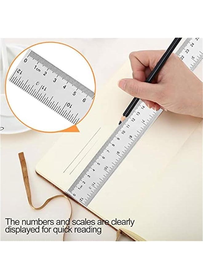 Generic - Plastic Ruler 30cm, Clear Ruler,Transparent Ruler 12 inch,Metric Ruler,Ruler 30cm for School,Transparent Straight rulers for Kids,and Office use,Drafting Tools,Measuring Tools,Pack of 2. - Image 1