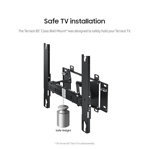 Samsung 85-Inch The Terrace Outdoor Smart TV Wall Mount, Adjustable Height and Viewing Angle, Swivel and Tilt, WMN5870TC - Image 2