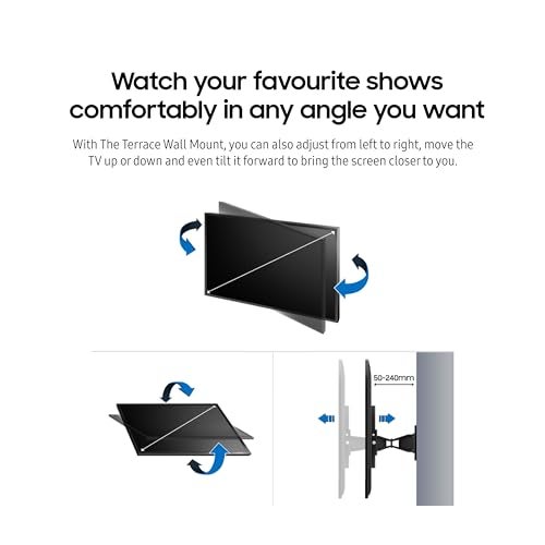 Samsung 85-Inch The Terrace Outdoor Smart TV Wall Mount, Adjustable Height and Viewing Angle, Swivel and Tilt, WMN5870TC - Image 3