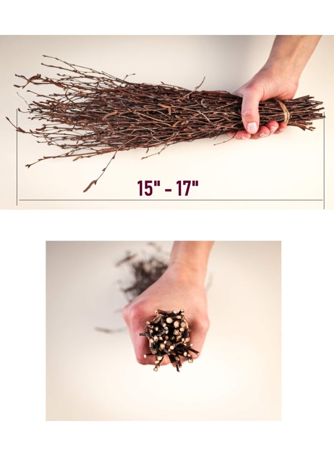 ECOWOODDECOR 200 pcs. 100% Natural Birch Twigs for centerpieces, for Crafts, Set of 4 Bundles. [ECOWOODDECOR] Birch branches for vase decoration, DIY, Wedding decoration birch twigs - Image 4