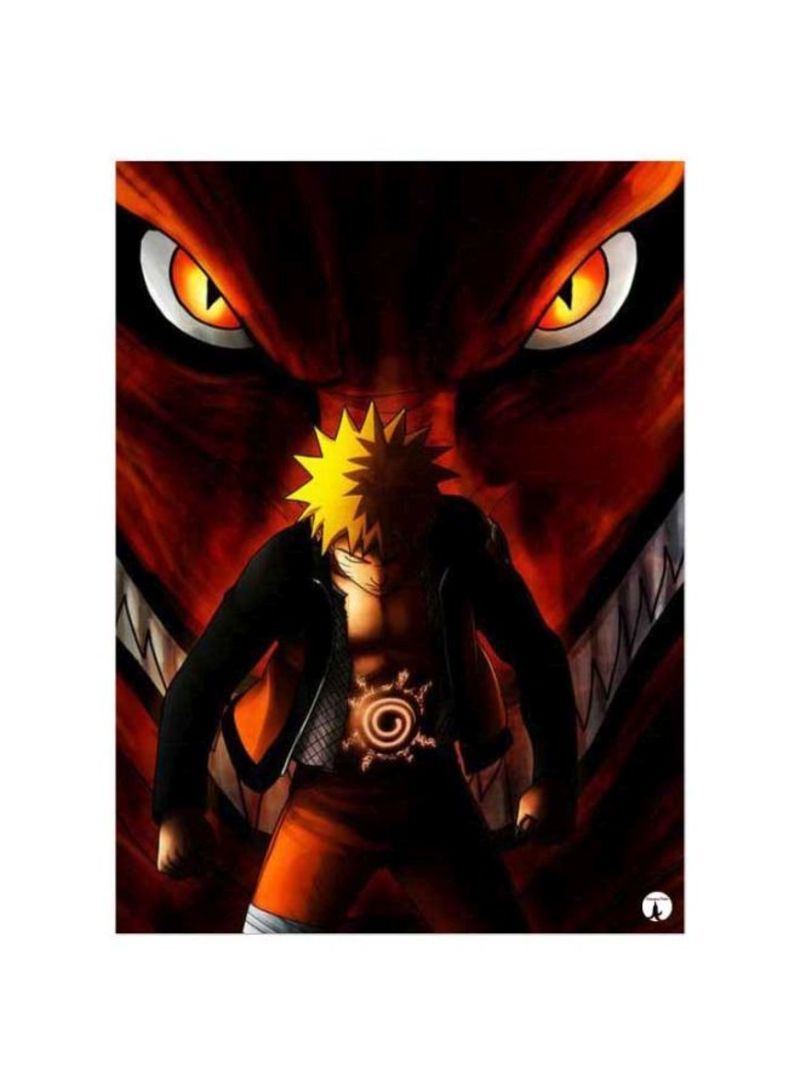 RKN Anime Naruto Printed Mouse Pad Red/Yellow/Black