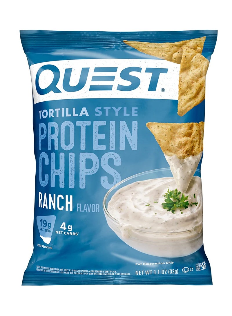Quest Nutrition Quest Tortilla Style Protein Chips - Ranch Flavor, 32g (Box of 8) | High Protein, Low Carb, Gluten-Free Snack - Image 2