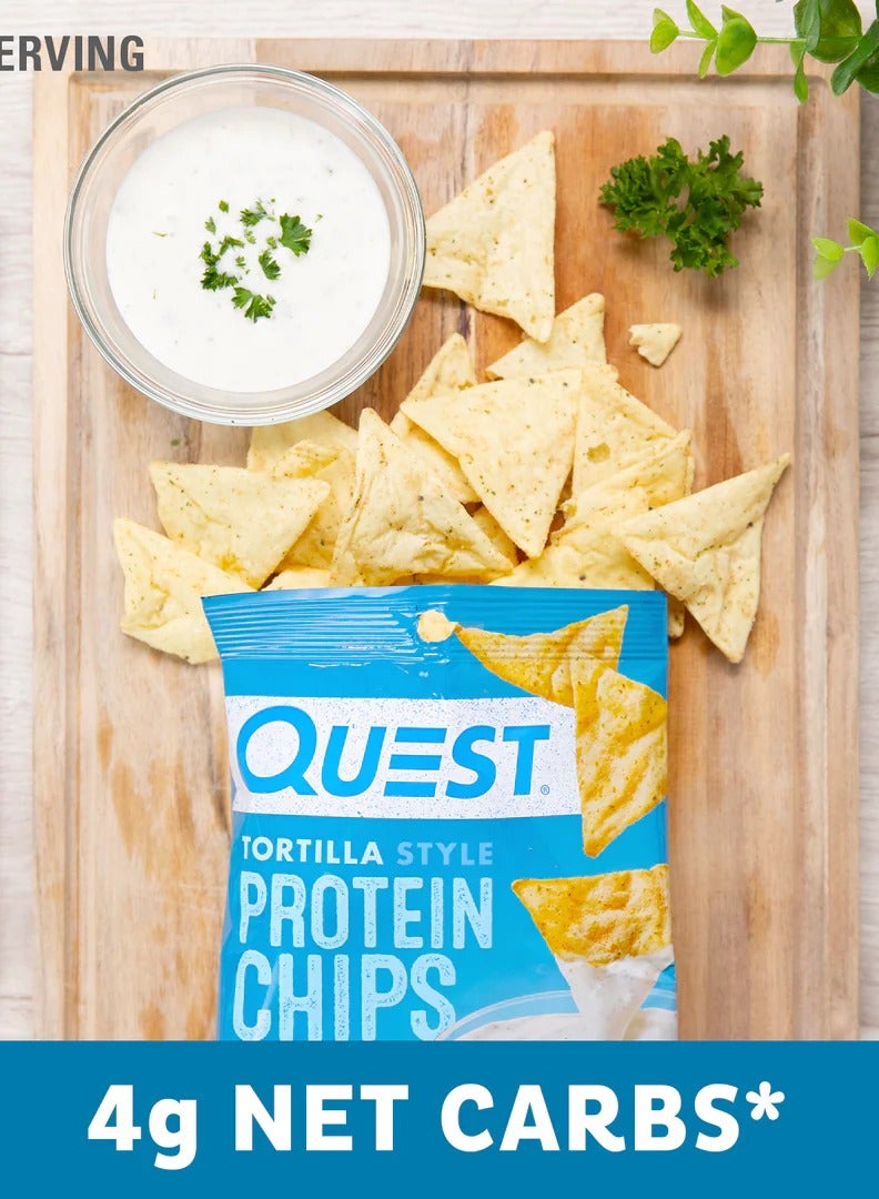 Quest Nutrition Quest Tortilla Style Protein Chips - Ranch Flavor, 32g (Box of 8) | High Protein, Low Carb, Gluten-Free Snack - Image 4
