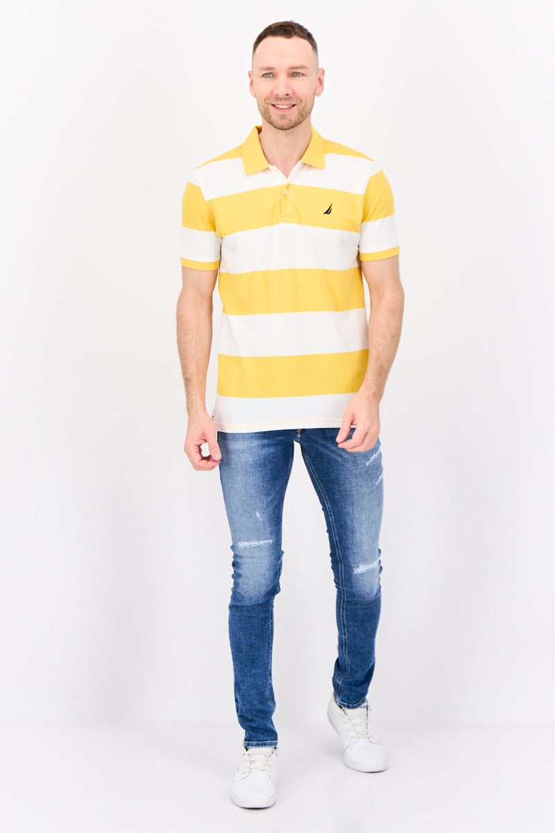 NAUTICA Men Regular Fit Embroidered Logo Short Sleeve Polo Shirt, Multicolor - Image 2