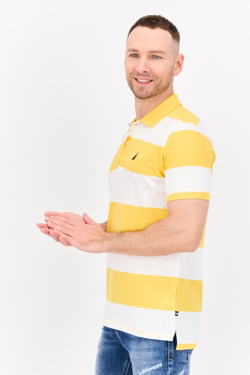 NAUTICA Men Regular Fit Embroidered Logo Short Sleeve Polo Shirt, Multicolor - Image 4