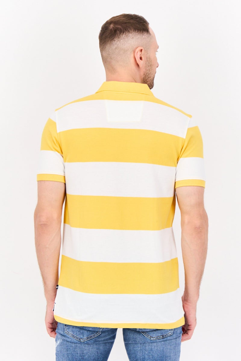 NAUTICA Men Regular Fit Embroidered Logo Short Sleeve Polo Shirt, Multicolor - Image 3