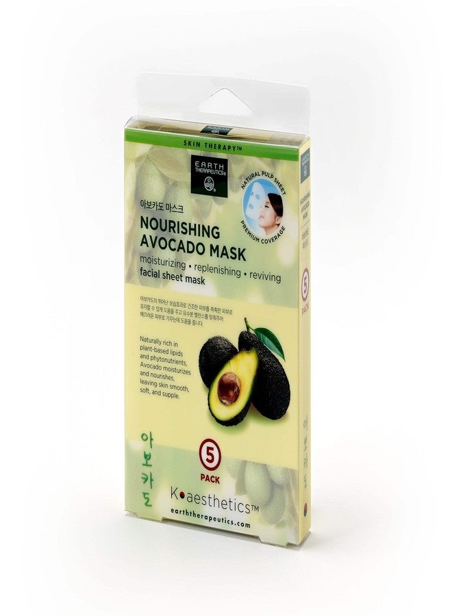Earth Therapeutics Nourishing Avocado Mask - 5 Pack - Image 1