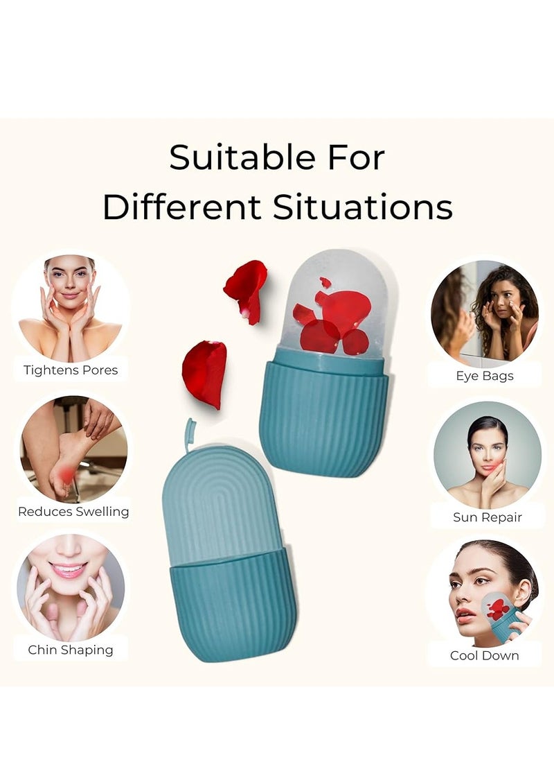 Ghar Soap High Quality Ice Roller for Face Neck and Body | Brighten Skin & Enhance Your Natural Glow Easy to Use and Carry | Reusable Skin Care Tools for Eye Wrinkles Acne Puffiness Relief