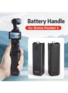 Battery Handle Grip for DJI Osmo Pocket 3 Portable Power Handle Power Bank Built-in 4500mAh Battery Mobile Charger with 1/4 Thread Port for DJI OSMO Pocket 3 Gimbal Camera Accessories