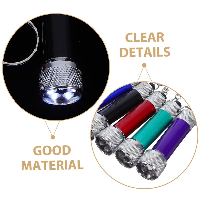 8Pcs Mini Keychain Flashlights LED Torch Aluminum Alloy for Camping Hiking Outdoor - Image 4