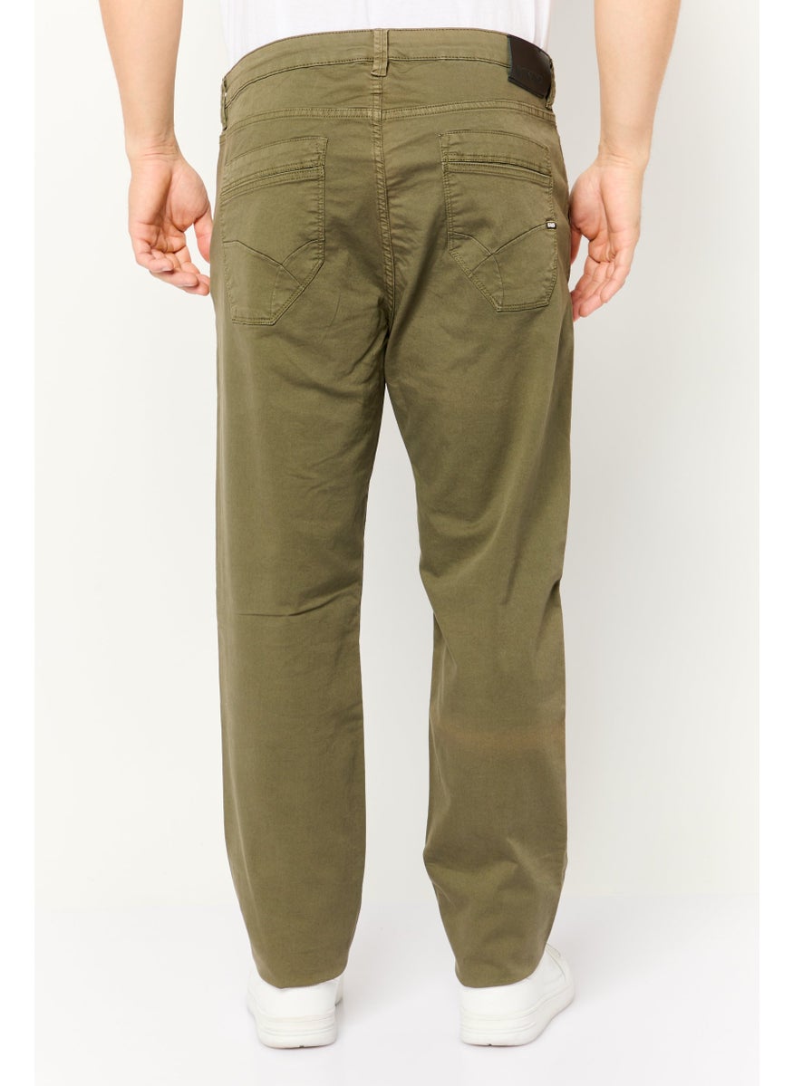 GAS - Men Slim Fit Brand Logo Chino Pants, Ivy Green - Image 1