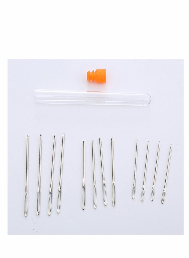 Zikra Large Eye Blunt Needles, Quality Stainless Steel Yarn Knitting Needles, Embroidery Needles for Brocade, and Sewing Needles, Crafting Knitting Weaving Stringing Needles (Silver - 12 Pieces) - Image 5