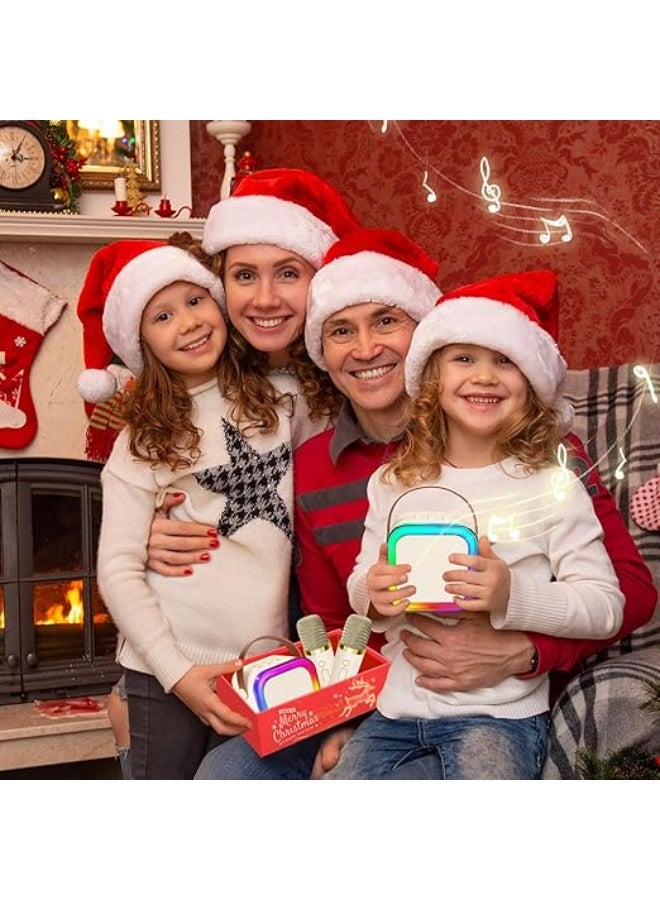 Kids Karaoke Machine, Portable Bluetooth Speaker with 2 Wireless Microphone for Kids, Music Toys Gifts for Girls 4, 5, 6, 7, 8, 9, 10 +Year Old (Beige) - Image 5