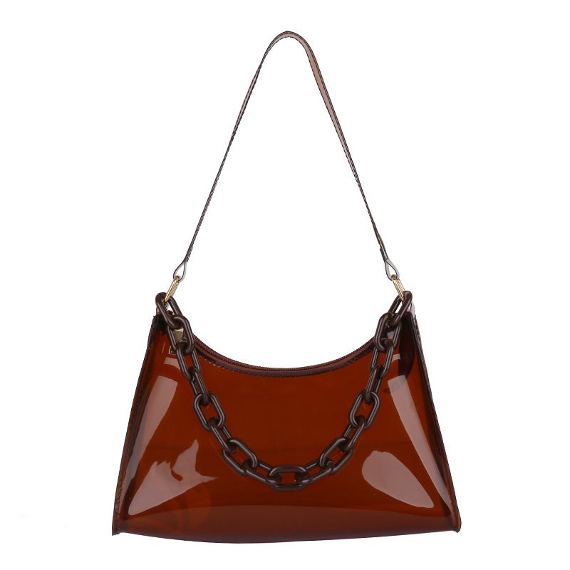 Summer Fashion Women Shoulder Bag Jelly Bag PVC Clear Bag - Image 5