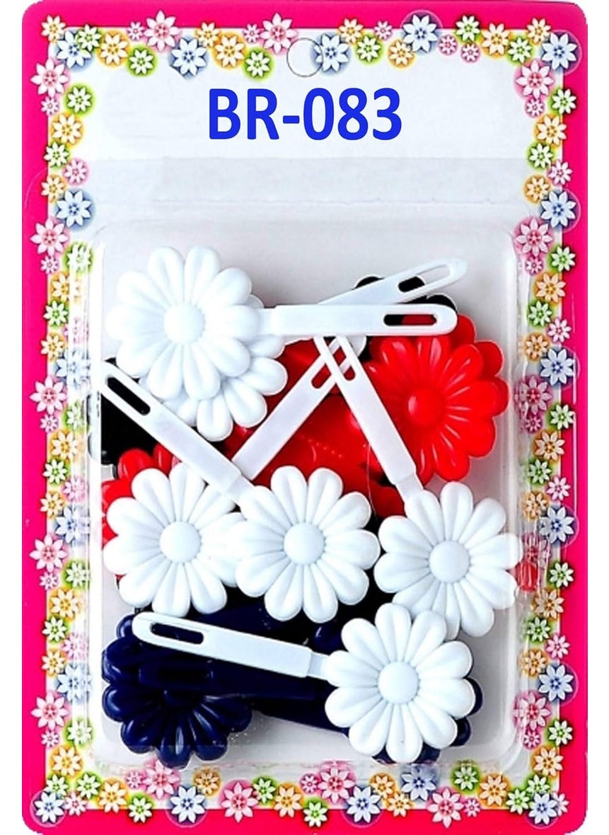 TARA Tara Girls Self Hinge Plastic Bow Hair Barrettes Selection BR83 