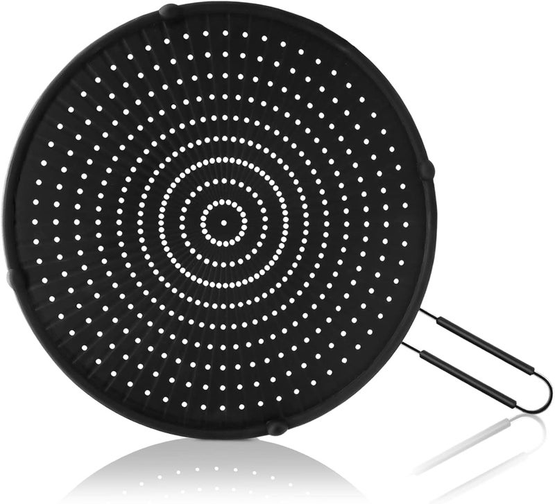 Silicone Splatter Screen for Frying Pan 13”, Multi-Use Grease Splatter Guard Heat Resistant to Hot Oil Food Safety Oil Splash Guard - Image 1
