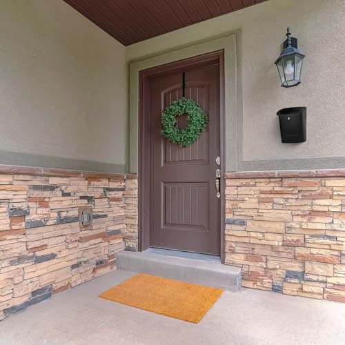 Architectural Mailboxes Parkside™ Locking, Vertical Wall-Mounted Mailbox for Outside, Metal Galvanized Steel Medium Mail Box with Lock and Key Drop Box, Black - Image 2