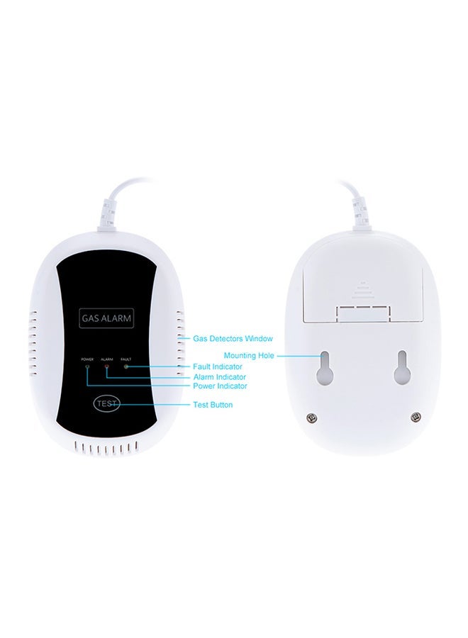 Natural Gas Leakage Alarm Detector Sensor White - Image 3