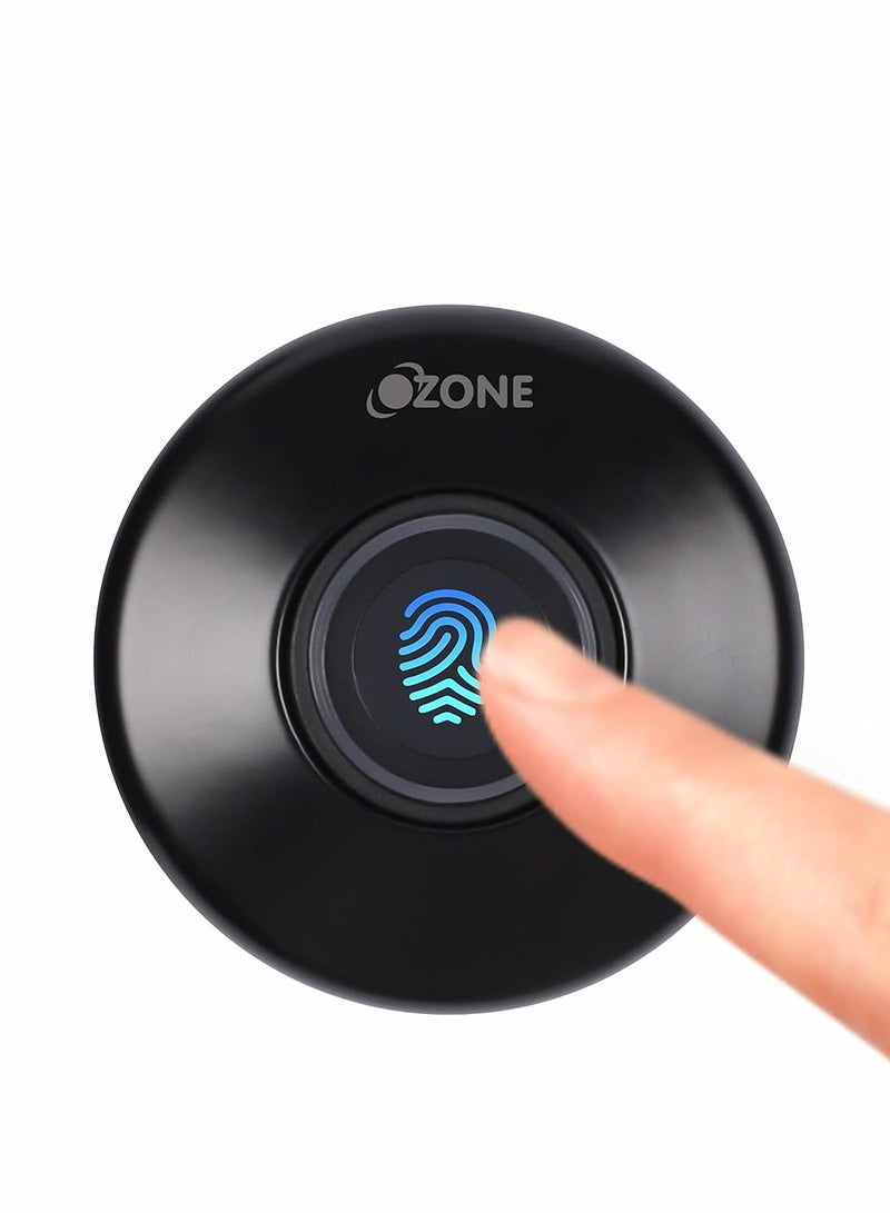 أوزون OZFL-55-F أسود | قفل بصمة للخزانة وخزانة الملابس | بواسطة الأوزون الهند - Image 1