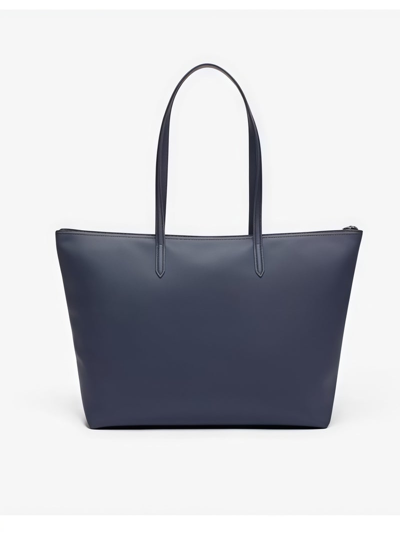 Lacoste Women's L12.12 Concept Fashion Versatile Large Capacity Zipper Handbag Tote Bag Shoulder Bag Large Dark Blue - Image 5