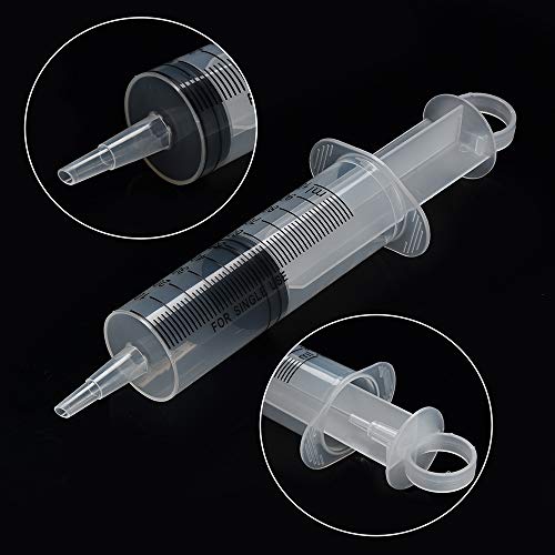 A AKRAF 4 Pack 100ml Syringes, Large Plastic Garden Syringe Scientific Labs, Nutrient Measuring, Watering, Refilling - Image 3