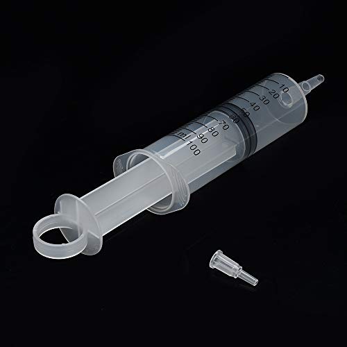 A AKRAF 4 Pack 100ml Syringes, Large Plastic Garden Syringe Scientific Labs, Nutrient Measuring, Watering, Refilling - Image 2