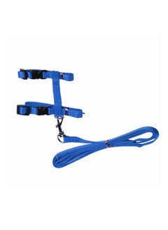 BESTPICKS Adjustable Harness And Leash Collar Blue/Black  - Image 2