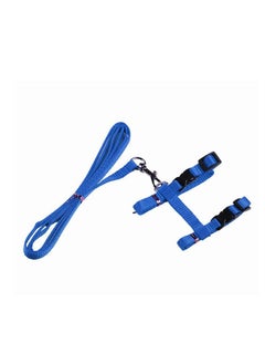 BESTPICKS Adjustable Harness And Leash Collar Blue/Black  - Image 3