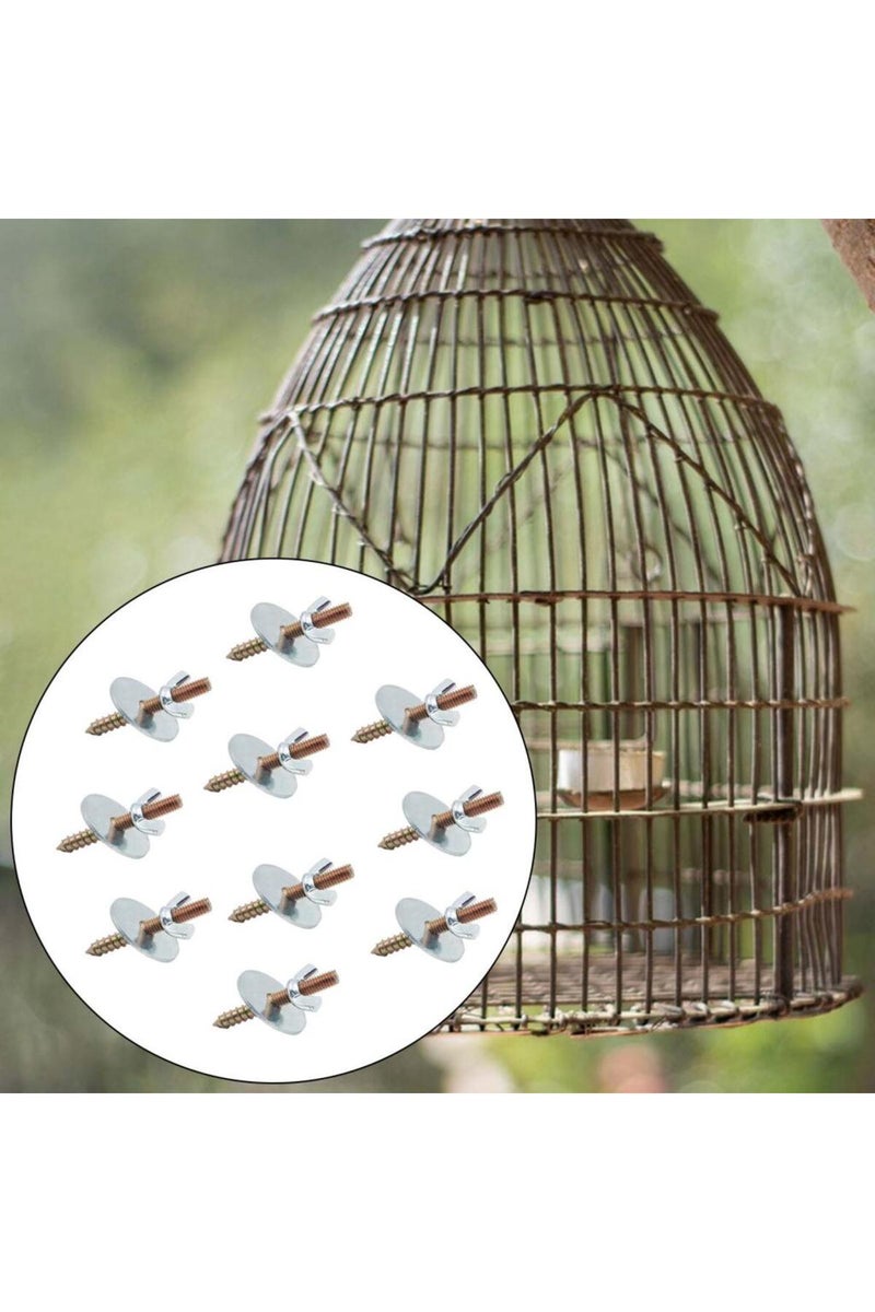 erorex 10 Pieces Nut Screw Mount Kits Bird Cage Perch Screws and Nuts Screw Nut with Gaskets for Parrot ... - Image 4