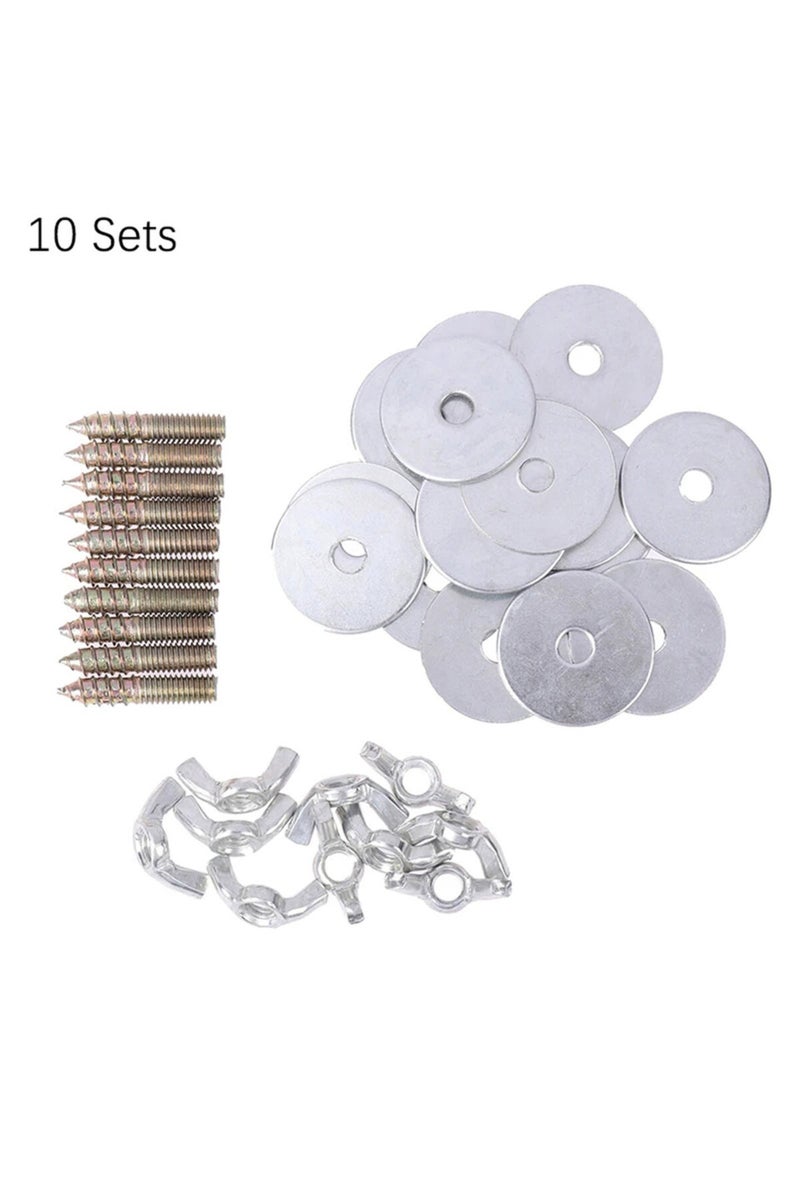 erorex 10 Pieces Nut Screw Mount Kits Bird Cage Perch Screws and Nuts Screw Nut with Gaskets for Parrot ... - Image 2