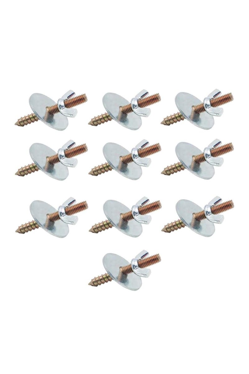erorex 10 Pieces Nut Screw Mount Kits Bird Cage Perch Screws and Nuts Screw Nut with Gaskets for Parrot ... - Image 1