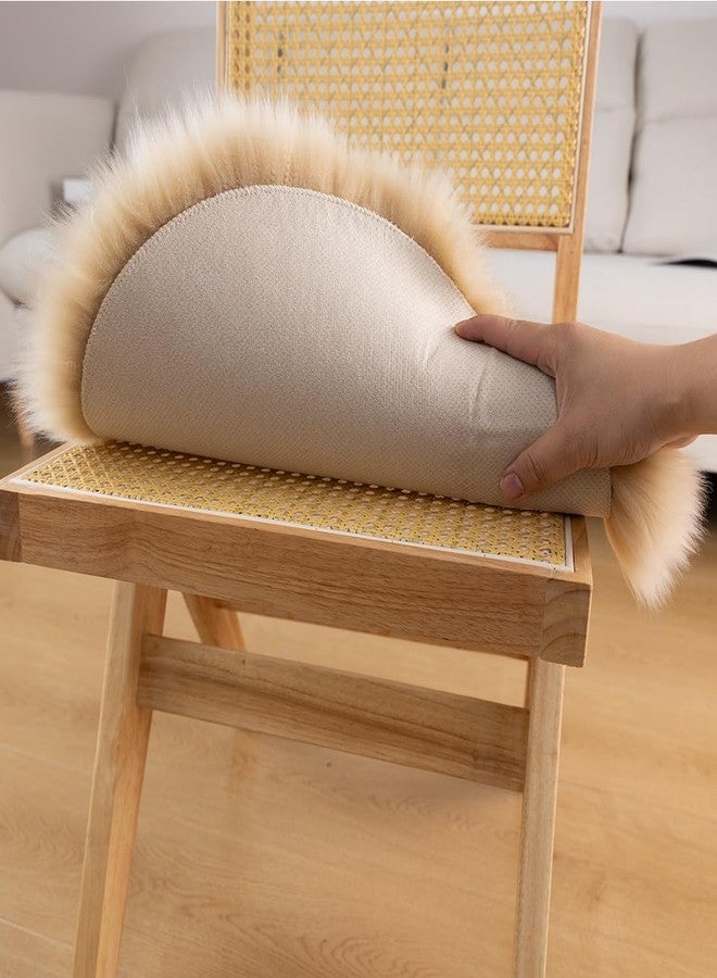 LLB Sheepskin Chair Pads - Office & Dining Room Chair Cushion - Tan, 16.5" Round (Pack of 1) - Image 4