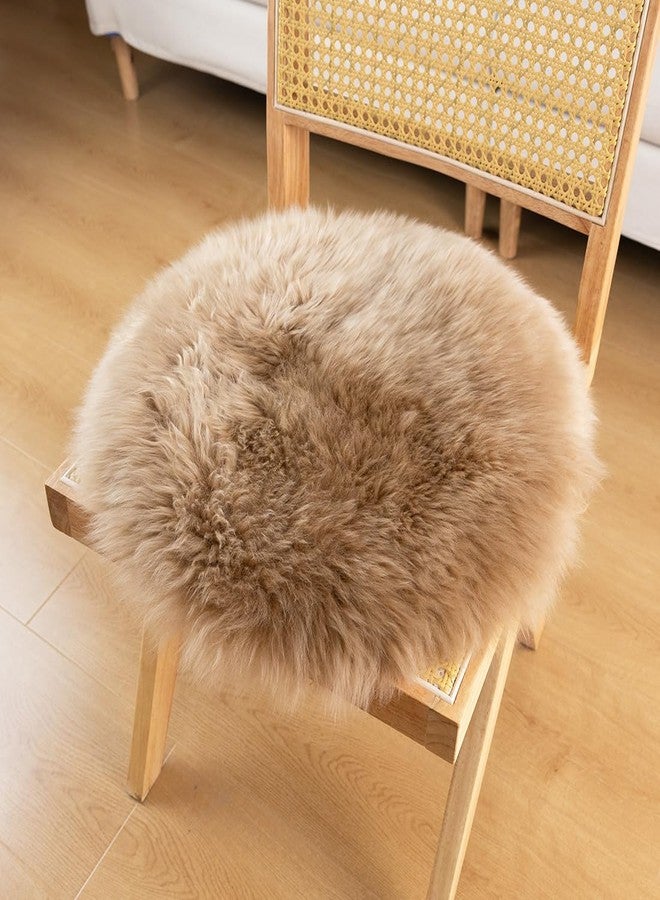 LLB Sheepskin Chair Pads - Office & Dining Room Chair Cushion - Tan, 16.5" Round (Pack of 1) - Image 2
