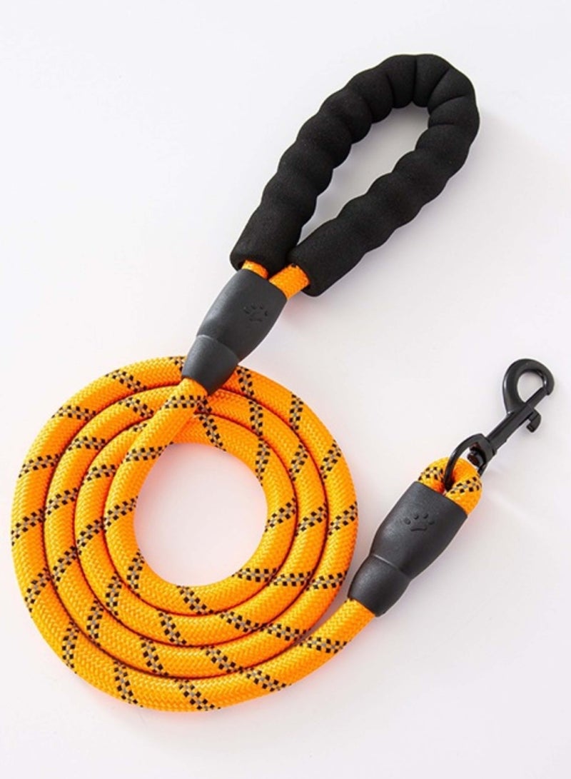 Dog leash with comfortable cushioned handle and high reflectivity, suitable for small, medium and large dogs,Training Leash with 360° Swivel Anti-Tangle, Traction Rope (1.2cm*1.5m) - Image 1