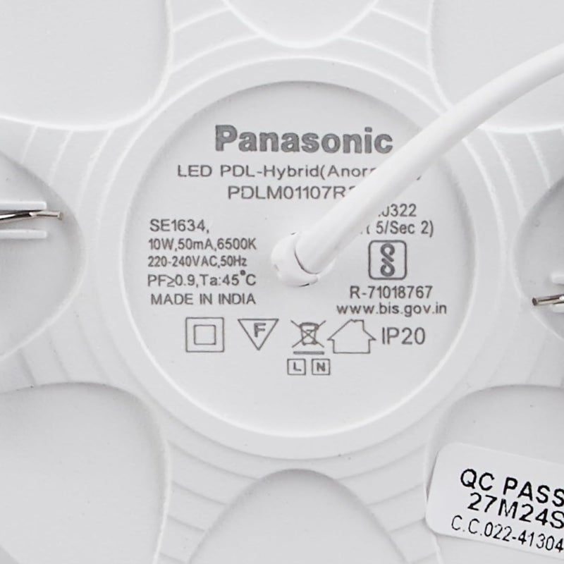 Panasonic 10W LED Downlight, Recessed Downlight for False Ceiling with 100mm Cutout, 25000+ Hrs Life, Cool White Light (6500K - PDLM01107R3) - Image 3