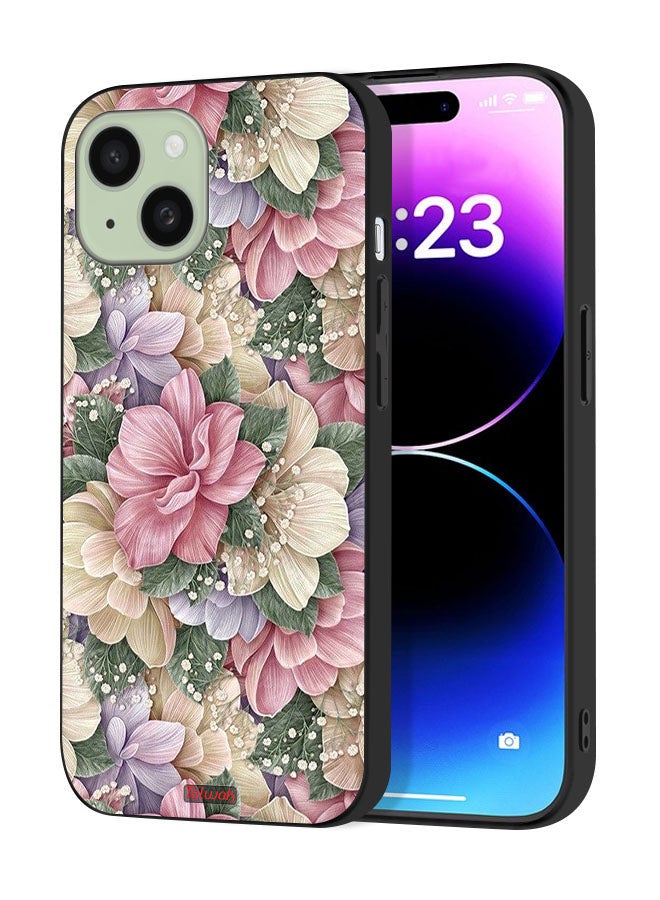 Tolwak Apple iPhone 15 Protective Case Cover Hd Floral - Image 1